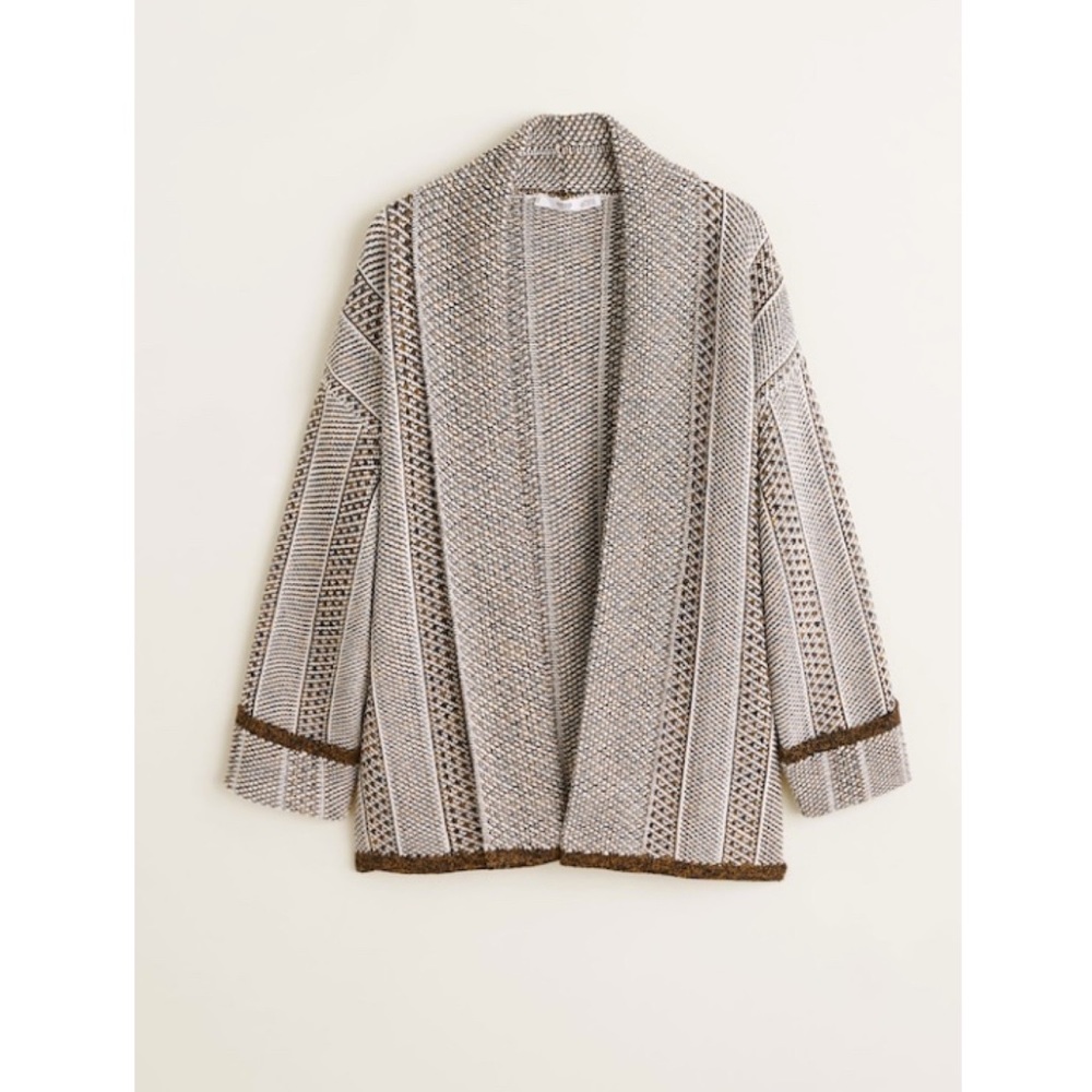 ⚡️SALE⚡️Mango Jacquard Cotton Cardigan